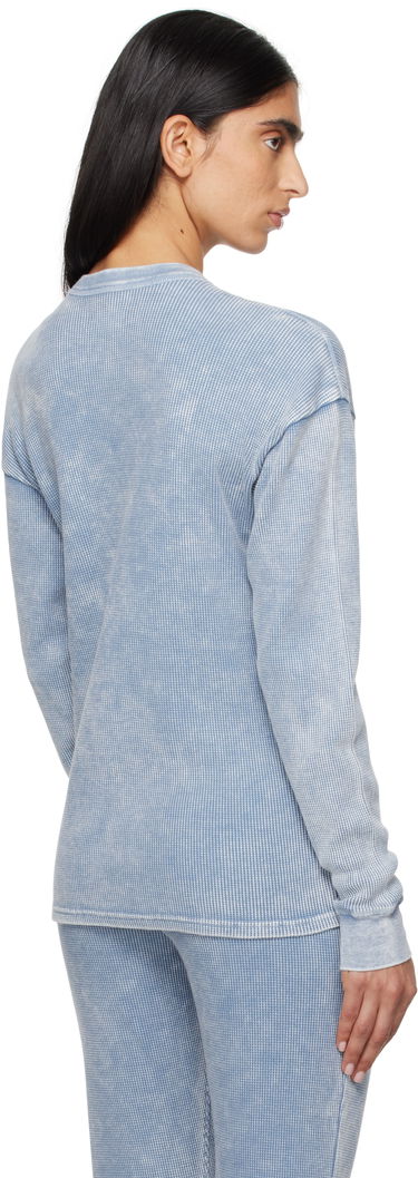 Sweater Alexander Wang Alexander Wang Long Sleeve Waffle Knit T-shirt Blå | UC4221611W, 2