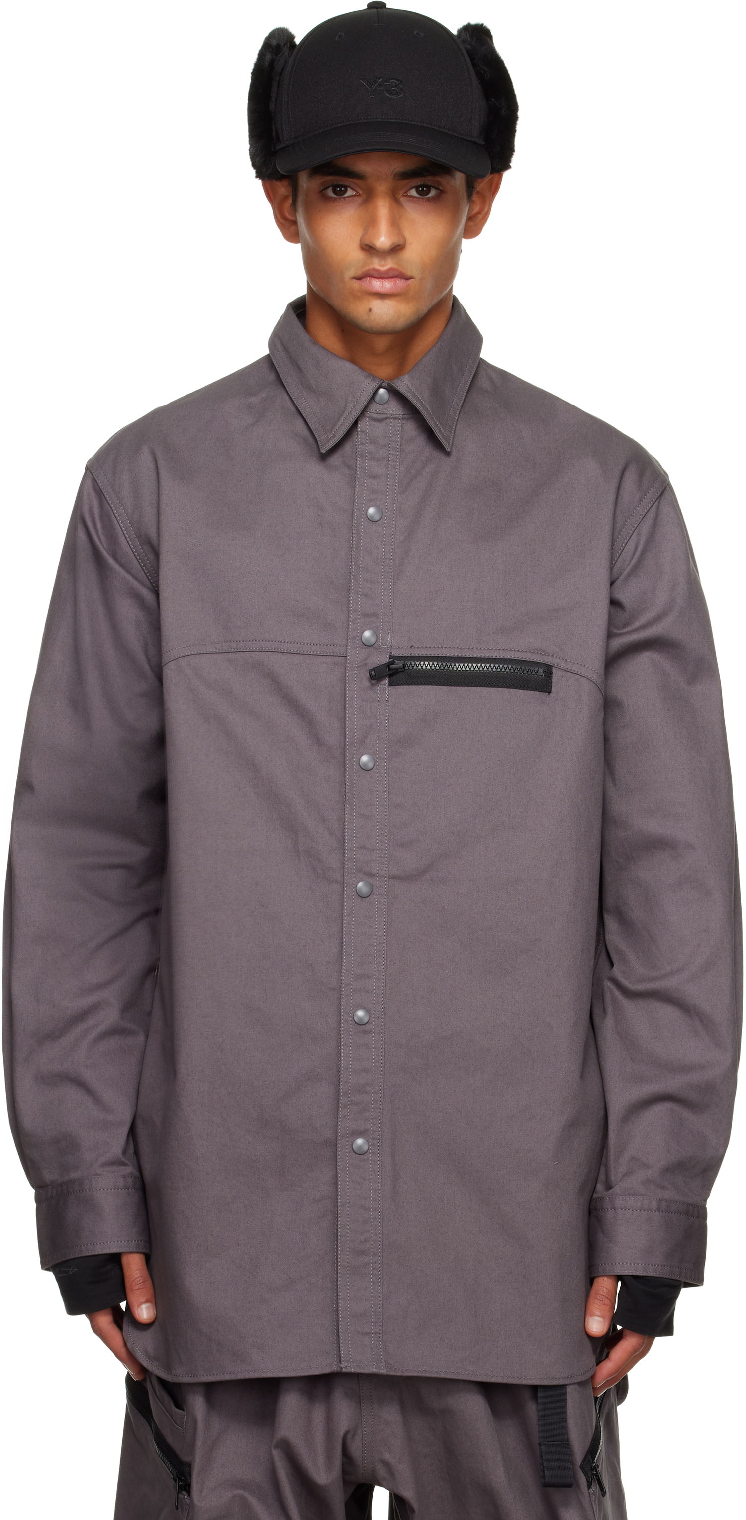 Skjorte Y-3 Y-3 Twill Shirt Grå | KB2079, 0