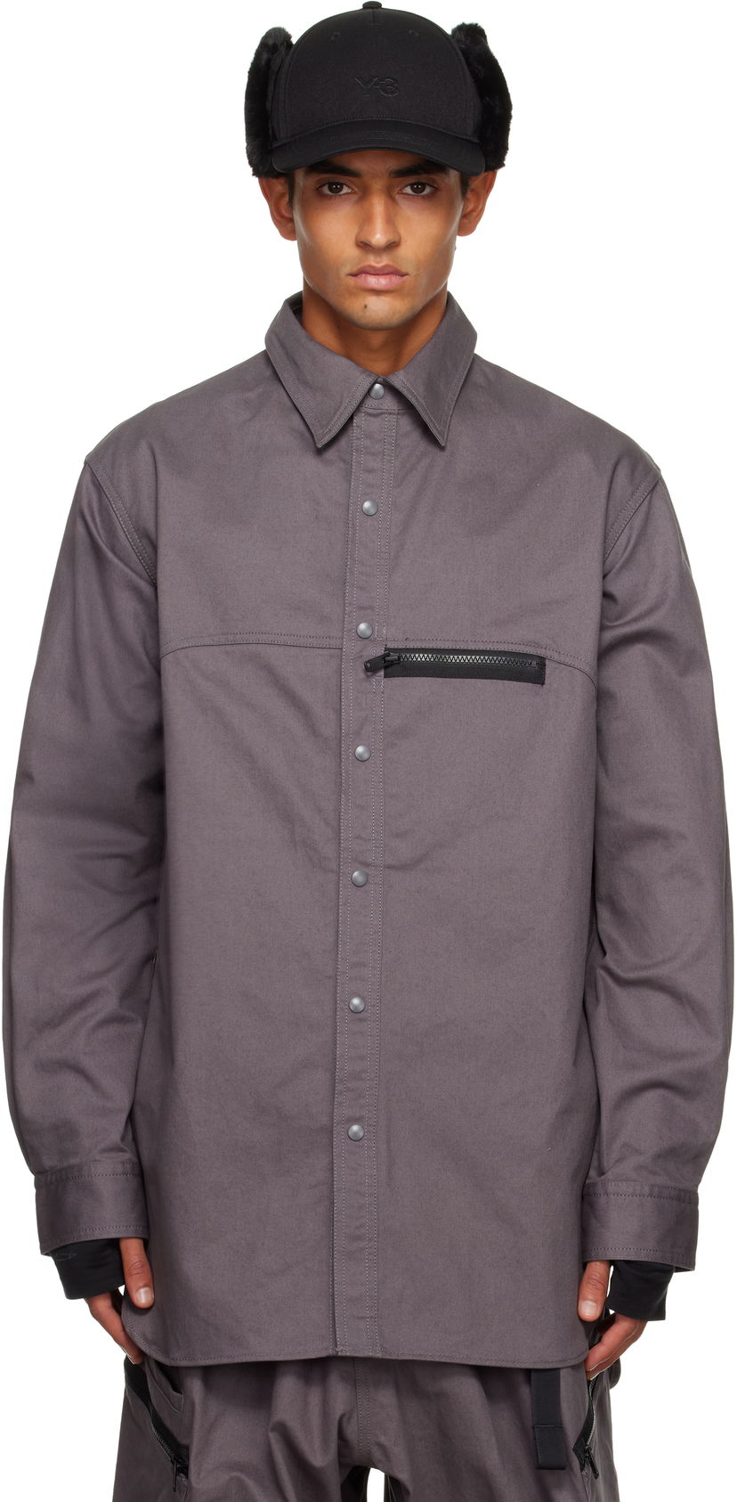 Skjorte Y-3 Y-3 Twill Shirt Grå | KB2079