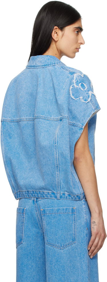 Vest Marni Marni Dilies Patch Denim Vest Blå | JKJD0315QS USCX34, 2