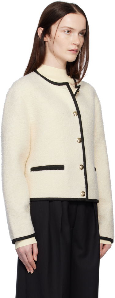 Jakke Anine Bing Boucle Buttoned Jacket Hvid | A-01-10223-IVY26, 1