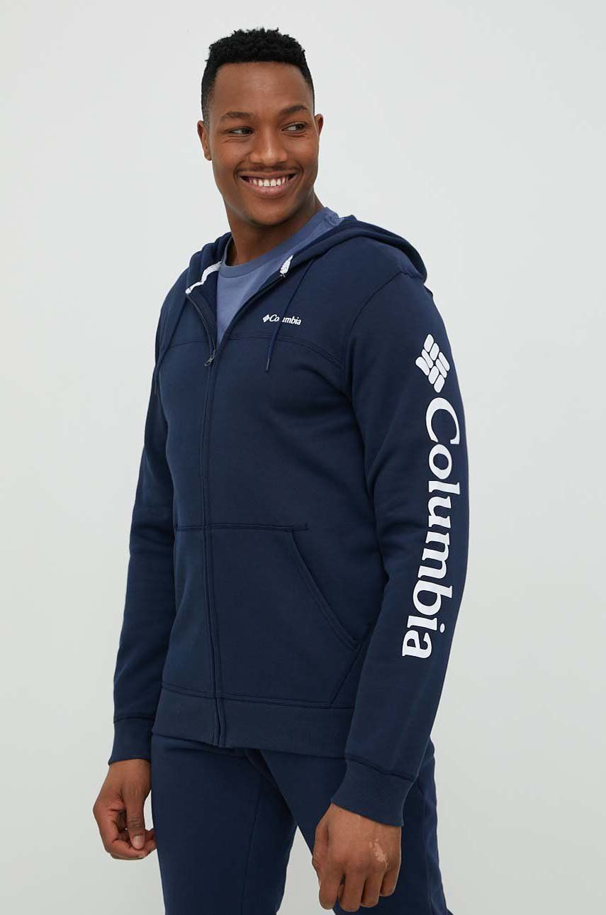 Sweatshirt Columbia Zip-Up Hoodie Mørkeblå | 1889164.SS23, 0