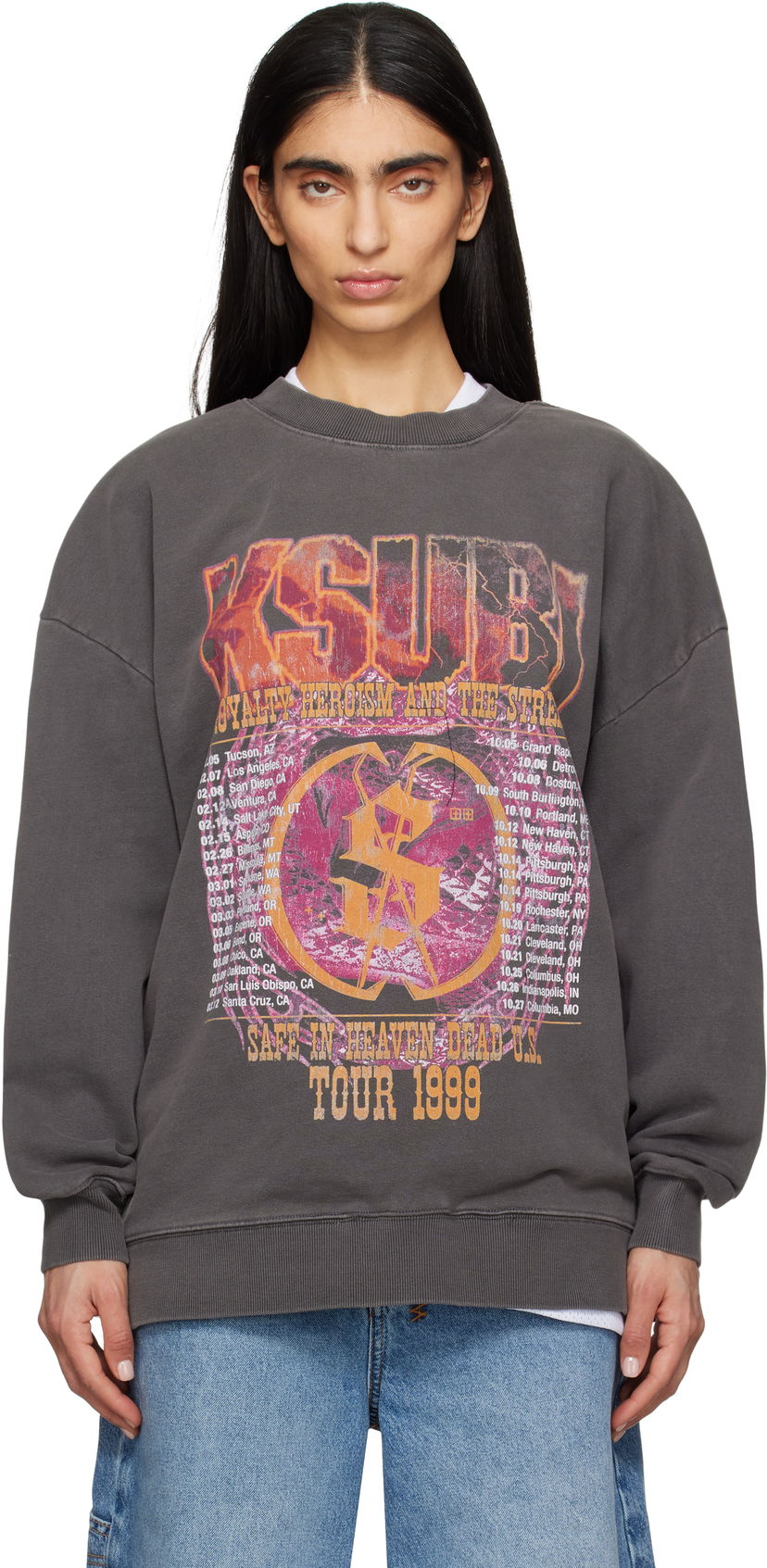 Sweatshirt Ksubi Kickstart Oh G Sweatshirt Grå | WSP25FL002