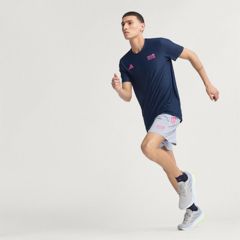 T-shirt adidas Performance Short Sleeve Running T-Shirt BMW Berlin-Marathon 2025 Mørkeblå | JZ2342