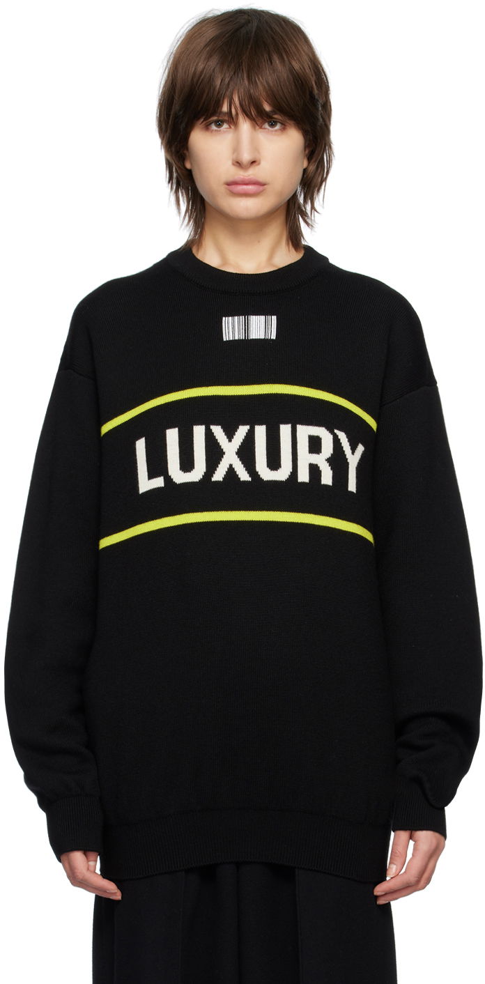 Sweater VETEMENTS 'Luxury' Sweater Sort | VL16KN320B, 0