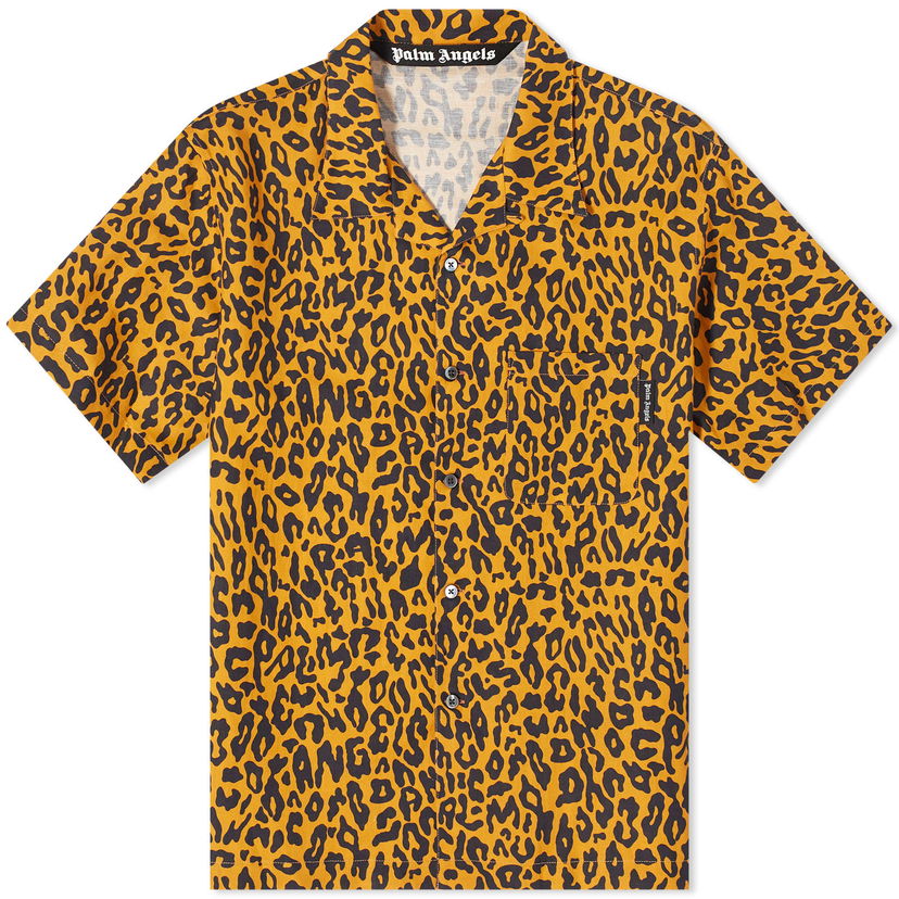 Skjorte Palm Angels Leopard Vacation Shirt Gul | PMGG005S24FAB0022010