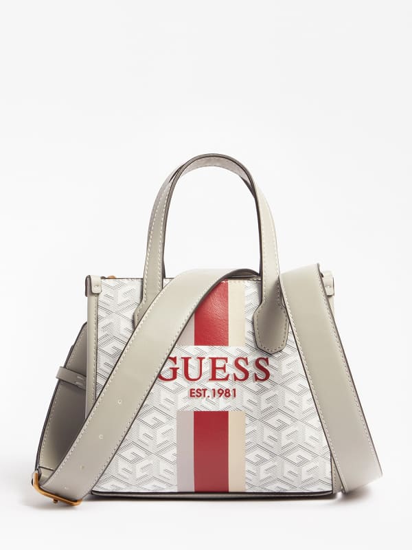 Håndtaske GUESS Silvana G Cube Logo Micro Handbag Hvid | HWSC8665760, 0