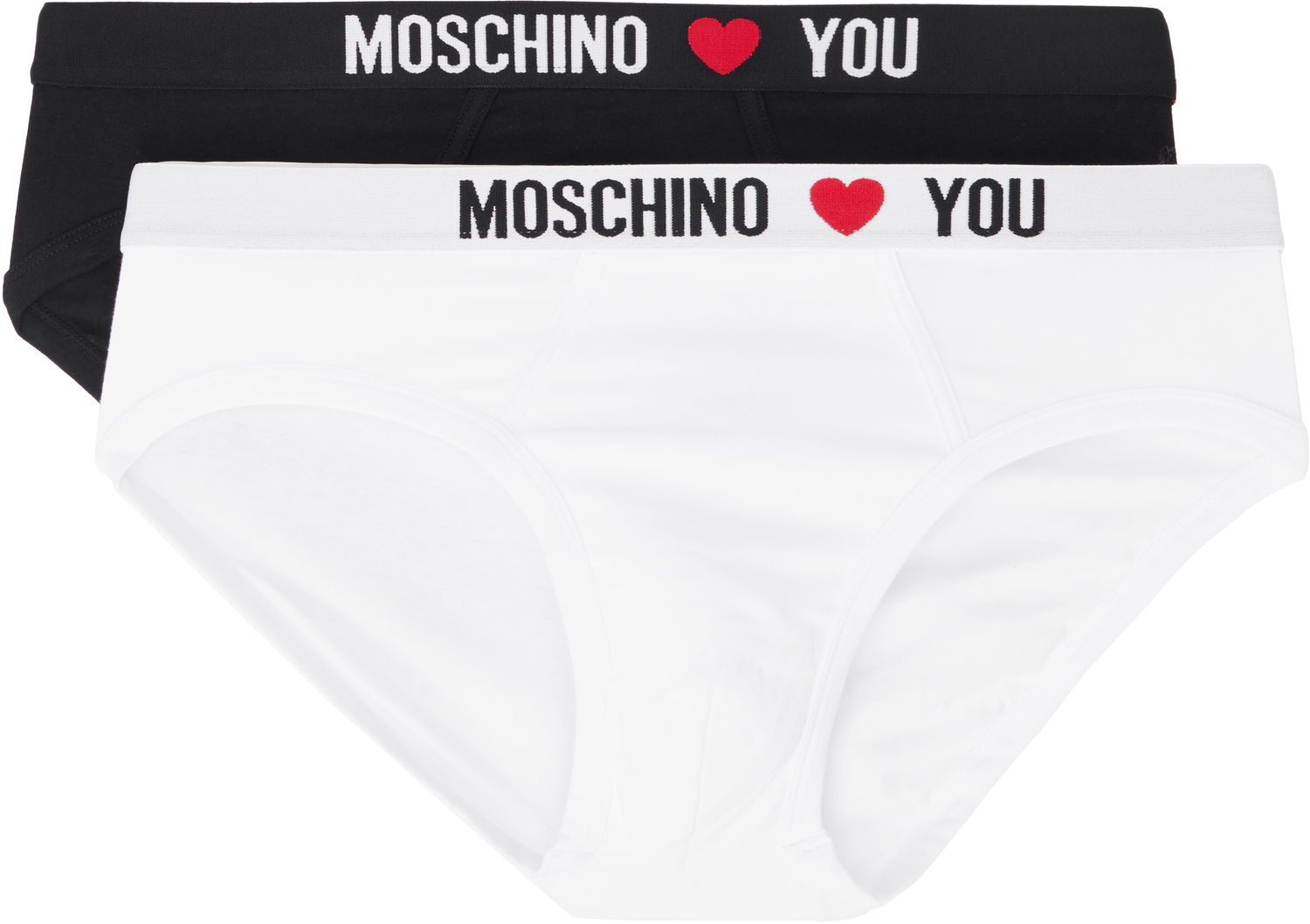 Trusser Moschino Moschino 'My Valentine' Two-Pack Briefs Hvid | 251V11310 4402 1555, 0