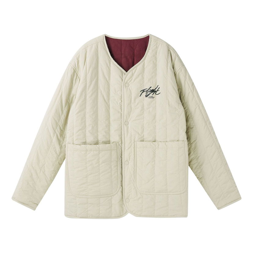 Puffer jakke Jordan Jordan Flight Heritage Liner Reversible Jacket Beige | DX4350-680