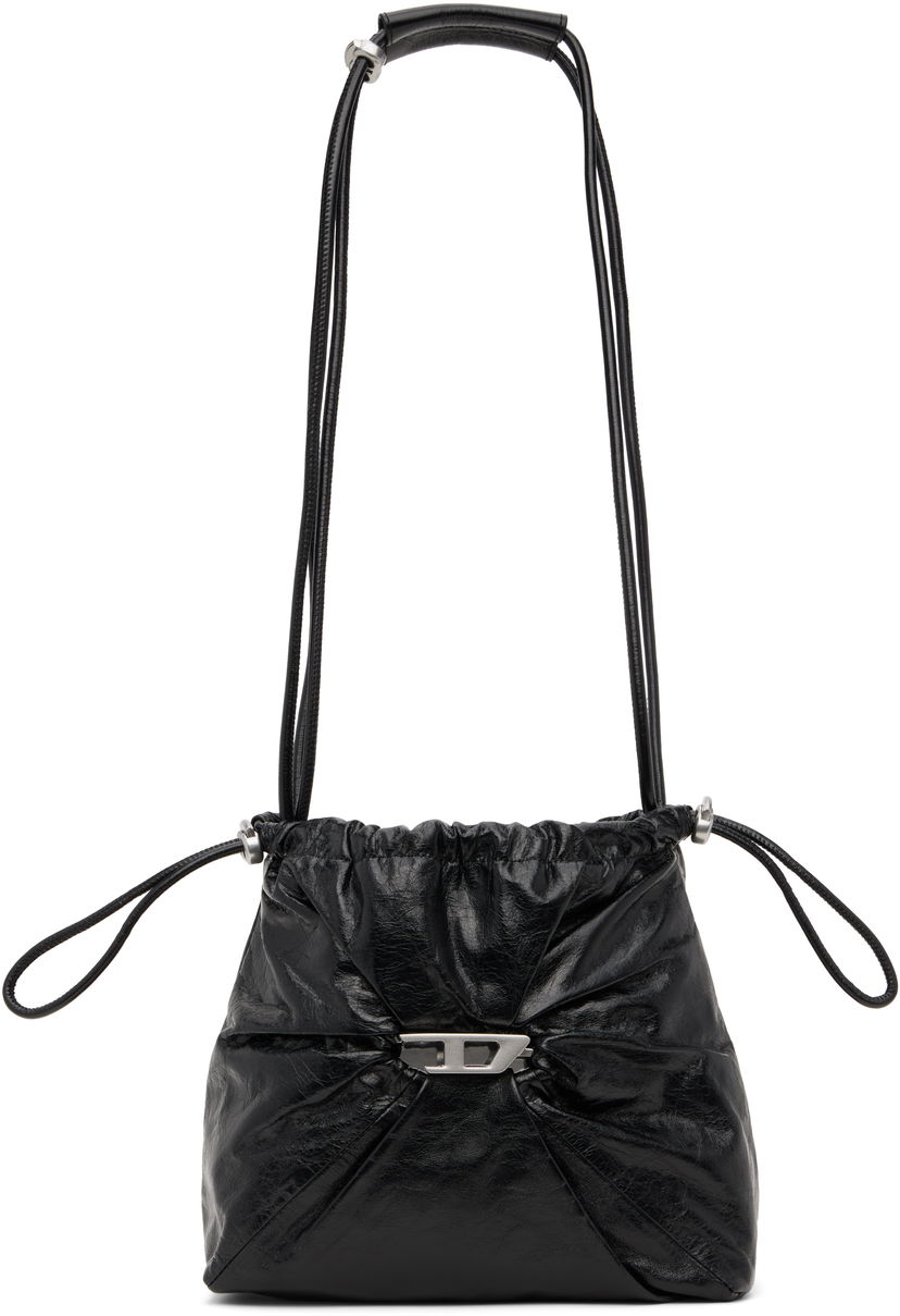 Skuldertaske Diesel Scrunch-D Bucket Bag Sort | X10325 P1003
