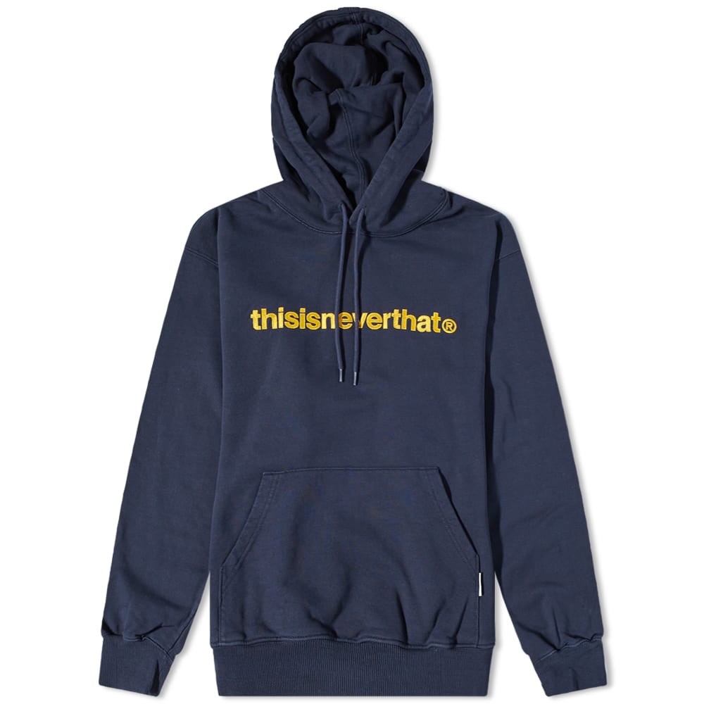 Sweatshirt thisisneverthat T-Logo Popover Hoody Mørkeblå | TN220TSWHO01-NV, 0