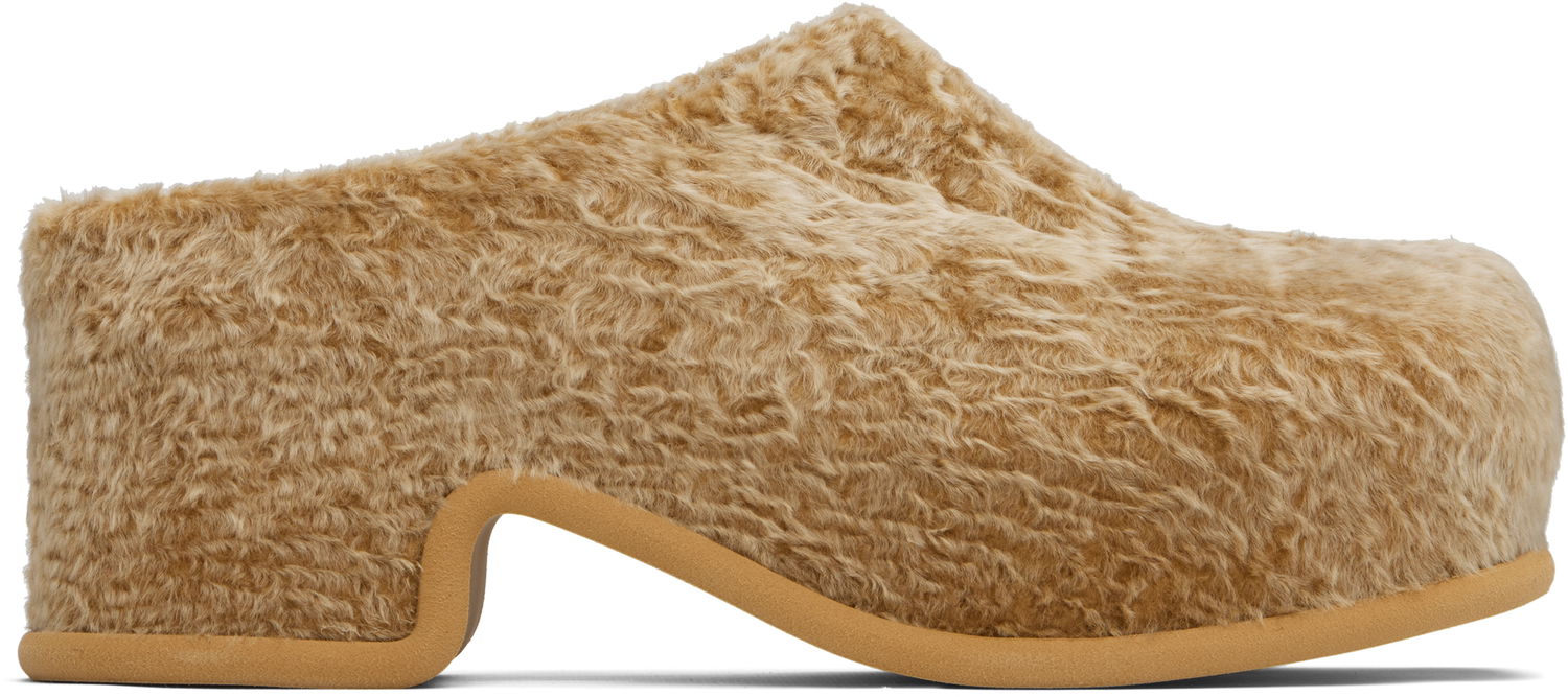 Skopleje Dries Van Noten Dries Van Noten Shearling Slip-on Loafers Beige | MS251-758, 0