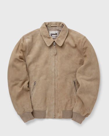Bomberjakke Schott NYC LCYALESS Beige | LCYALESS-BEIGE, 0