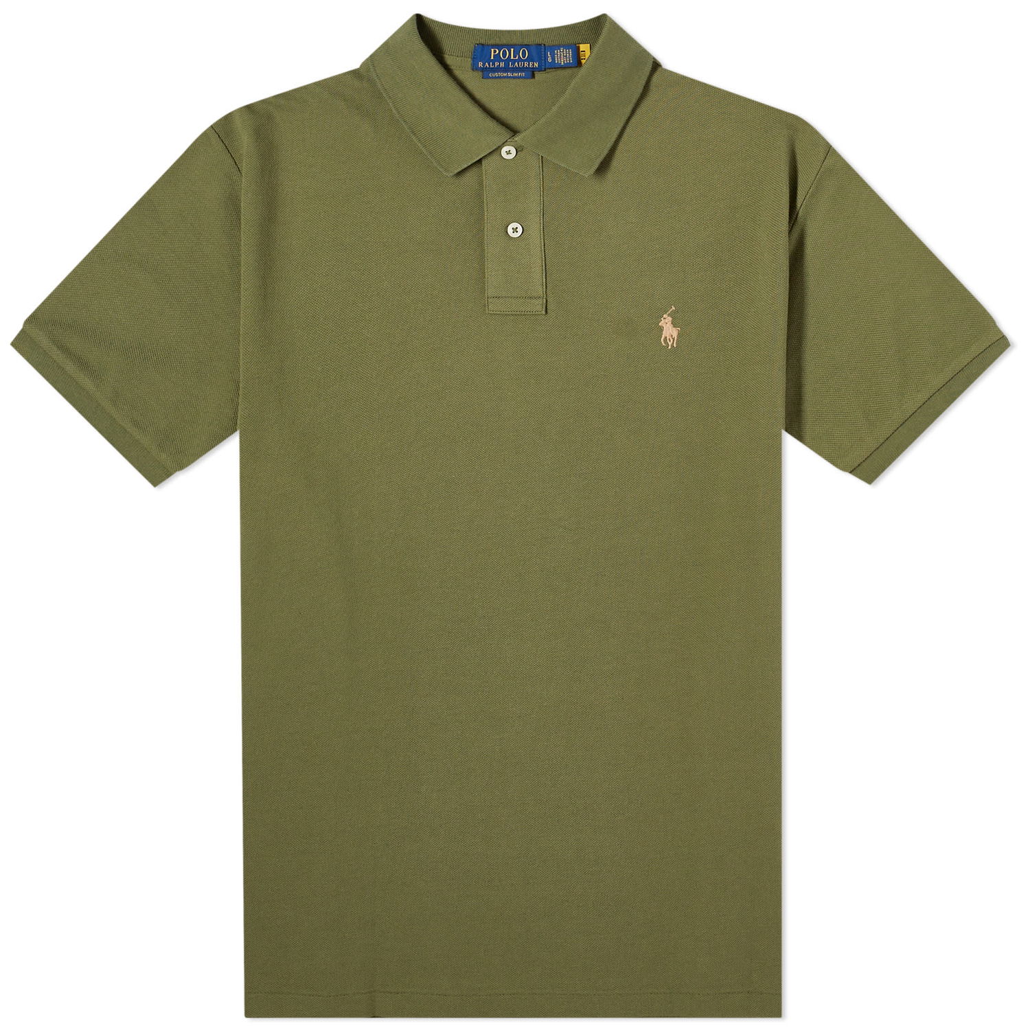 Polo skjorte Polo by Ralph Lauren Custom Fit Polo Shirt Grøn | 710680784351, 0