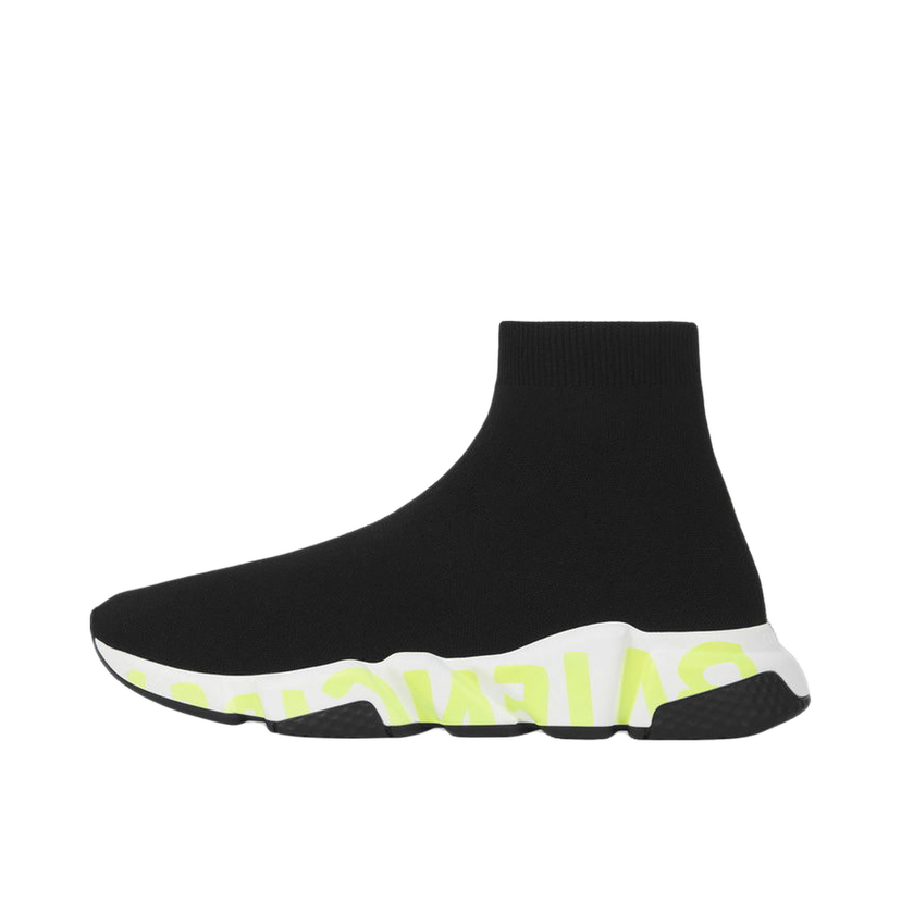 Sneakers og sko Balenciaga Speed Black Fluo Green Sort | 605972W05GY1935