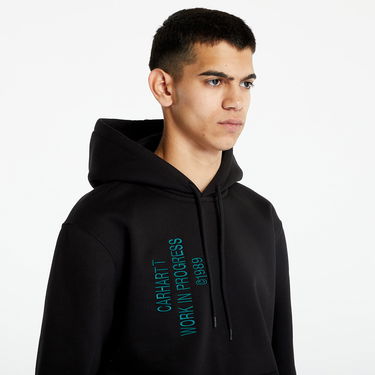Sweatshirt Carhartt WIP Hooded Signature Sweat Black Sort | I032164.89XX, 3