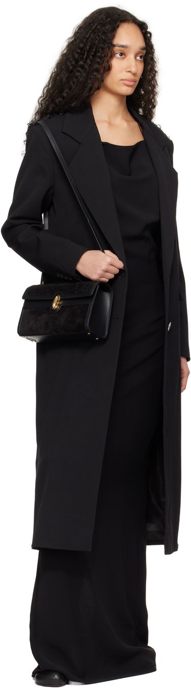 Håndtaske Savette Savette Symmetry 26 Suede and Leather Shoulder Bag Sort | H-010-14-14, 3