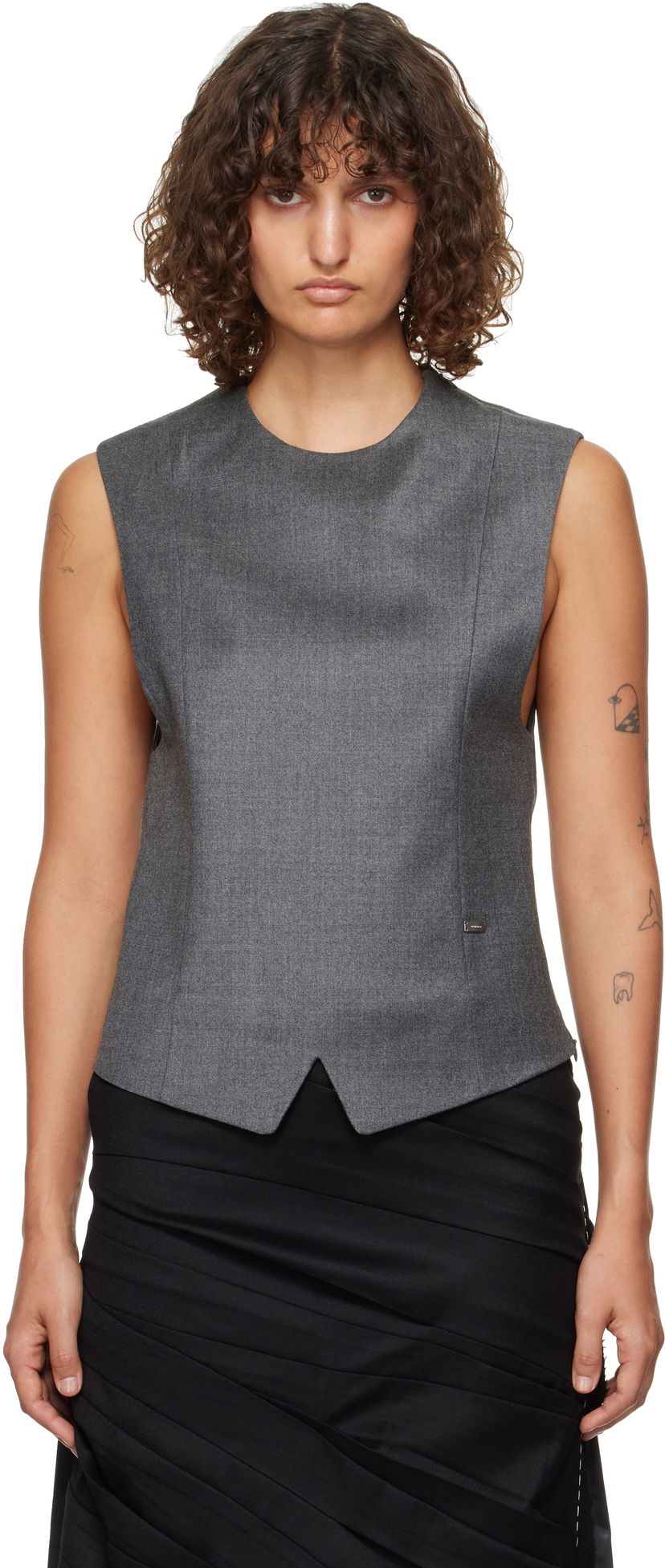 Tanktop ADER ERROR Fitted Vest Top Grå | BN01FWVE0101GR
