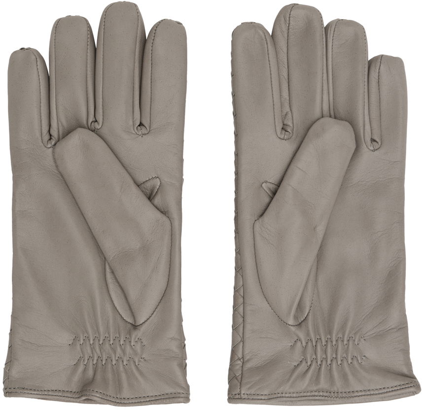 Handsker Bottega Veneta Leather Gloves Grå | 769809 V0171 8399, 1