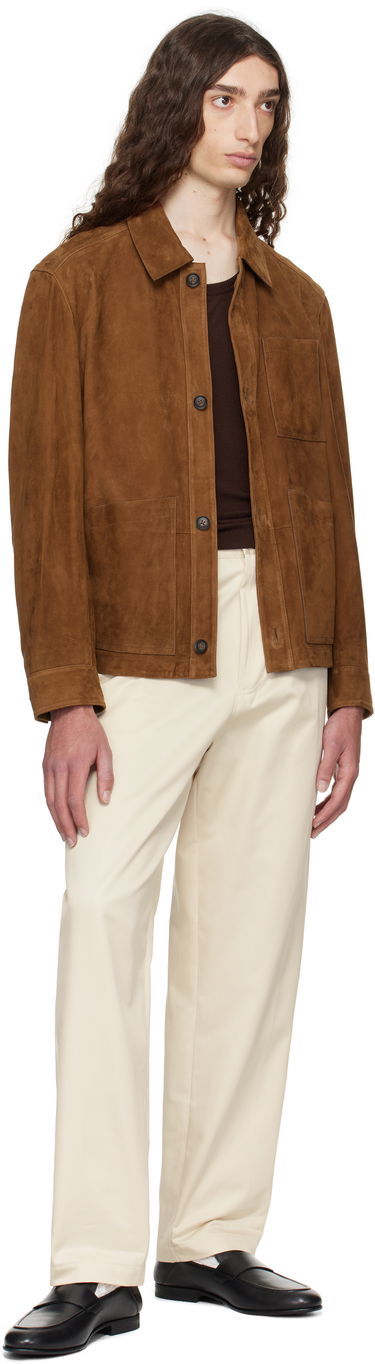 Bukser BOSS Relaxed-Fit Cotton Twill Trousers Hvid | 50546924, 3