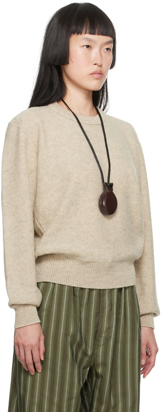 Sweater LEMAIRE Tilted Sweater Beige | TO1087 LK085, 1