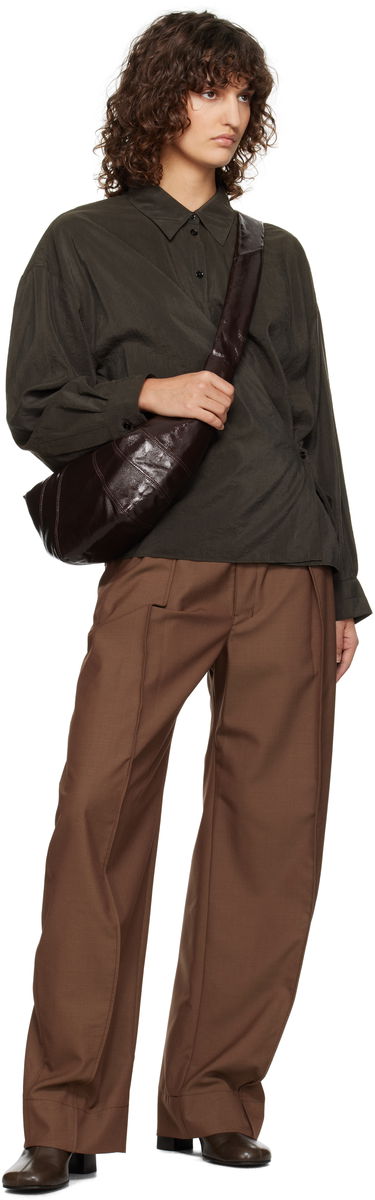 Skjorte LEMAIRE Lemaire Straight Collar Twisted Shirt Brun | SH1141 LF1308, 3