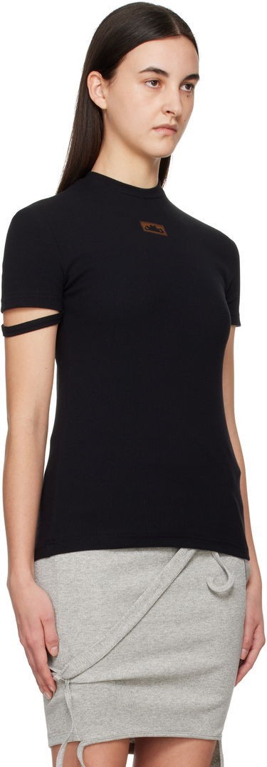 T-shirt Ottolinger Ottolinger Rib Knit T-Shirt Sort | 10410090401, 1
