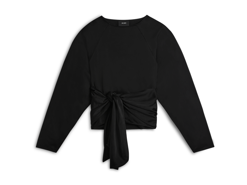 T-shirt AXEL ARIGATO Diana Tie-Front Top Sort | A2123001