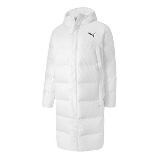 Puffer jakke Puma Long Oversized Down Jacket Hvid | 585403-02