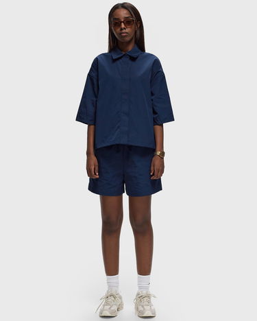 Skjorte Samsoe Samsoe Samsøe & Samsøe Salulu Cropped Short Sleeve Shirt Mørkeblå | F24200094-PAGEANT-BLUE, 1