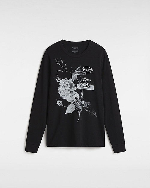 T-shirt Vans Long Sleeve Damask T-shirt Sort | VN000JUGBLK