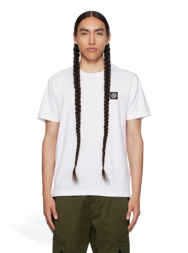 T-shirt Stone Island Patch Hvid | 791524113