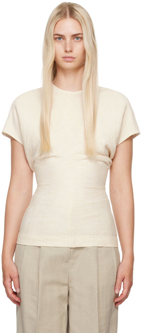T-shirt TOTEME Women's Slouch Waist Blouse Hvid | 243-WRT0331-FB0199, 0