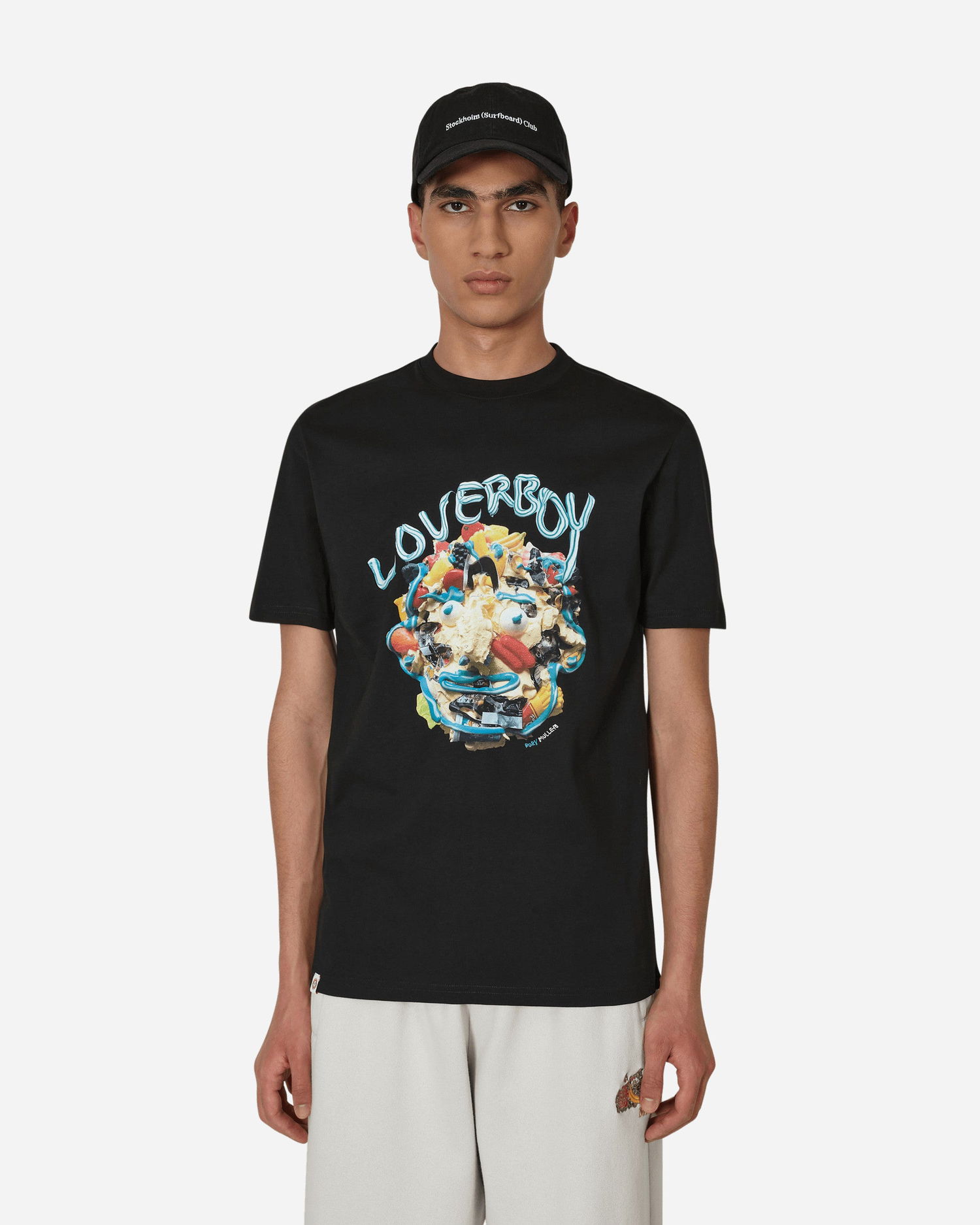 T-shirt Charles Jeffrey Loverboy Face T-Shirt Sort | CJLAW22FT BLACK, 0