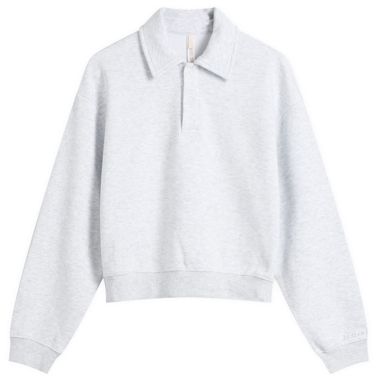 Sweatshirt SKIMS Cotton Fleece Long Sleeve Henley Sweatshirt Grå | LS-LST-9575W-LHG, 0