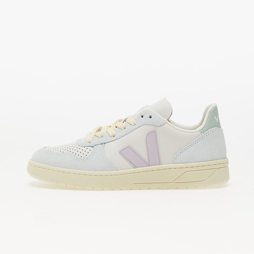 Sneakers og sko Veja V-10 Leather "Blue" Hvid | VX0203475A