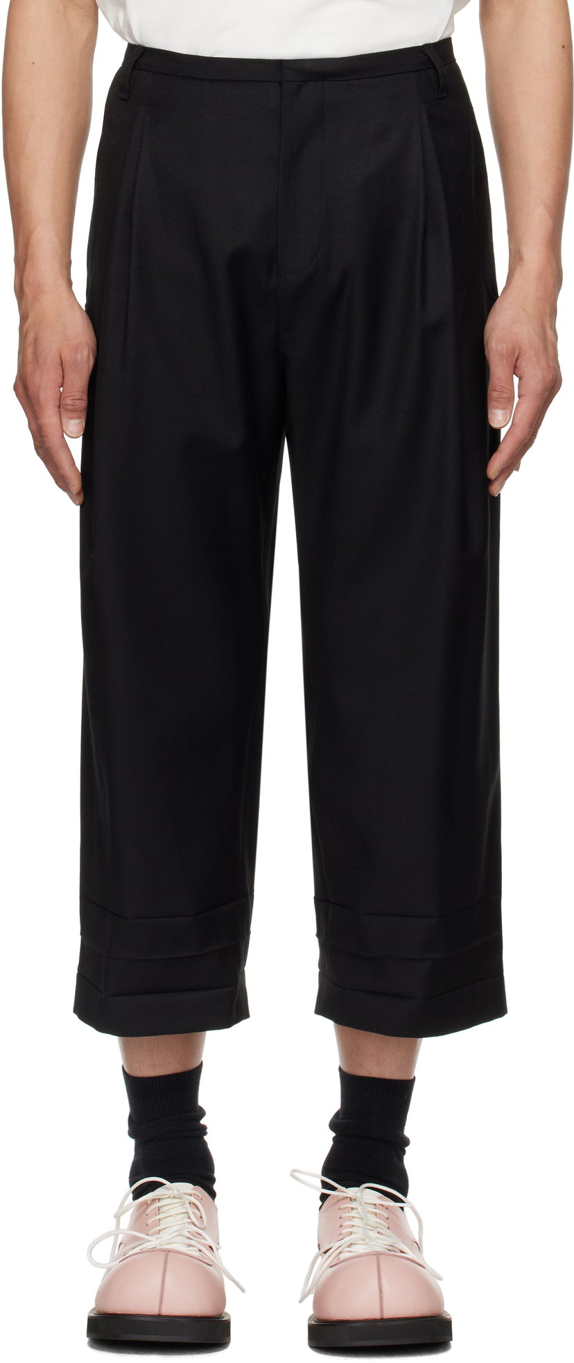Bukser ADER ERROR ADER error Product. 82 Cropped Trousers Sort | BO01SSSA0205BK