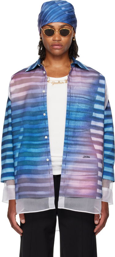 Skjorte Jean Paul Gaultier Jean Paul Gaultier 'The Petit-Grand Air' Print Shirt Blå | 25/03-U-ST032-W018P-565034, 0