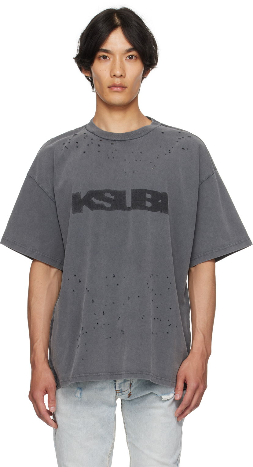 T-shirt Ksubi Ksubi Ekcess Blasted T-Shirt Grå | MPF25TE025