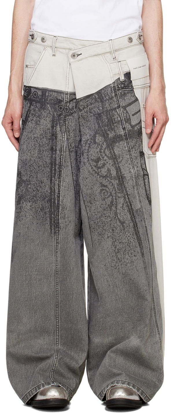 Jeans Feng Chen Wang Feng Chen Wang Paneled Jeans Grå | FUF18TR07
