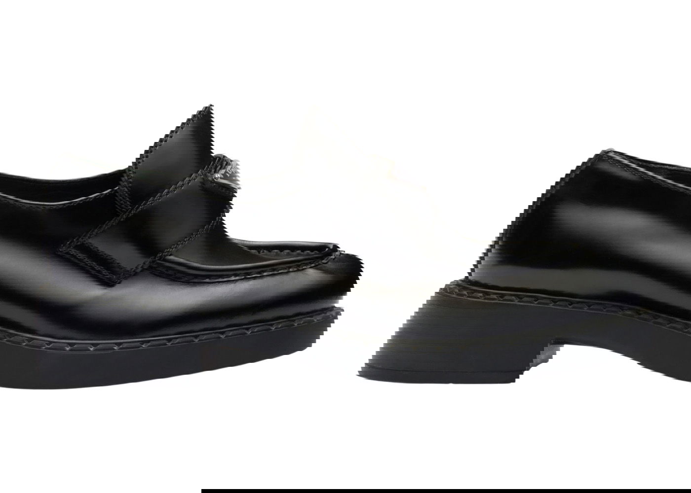 Sneakers og sko Prada Chocolate 50mm Loafer Black Brushed Leather Brun | 1D246M_ULS_F0002_F_B050, 0