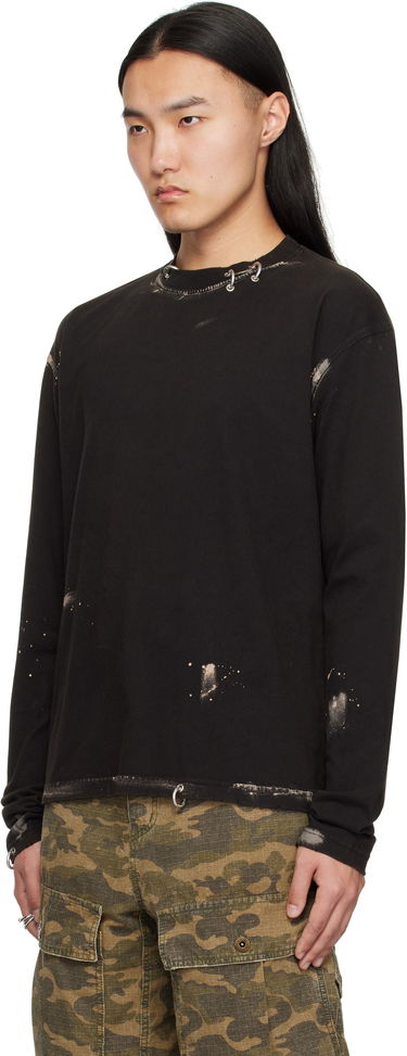 Sweatshirt We11done We11done Pierced Long Sleeve T-Shirt Sort | WD-TT0-25-771-U-BK, 3