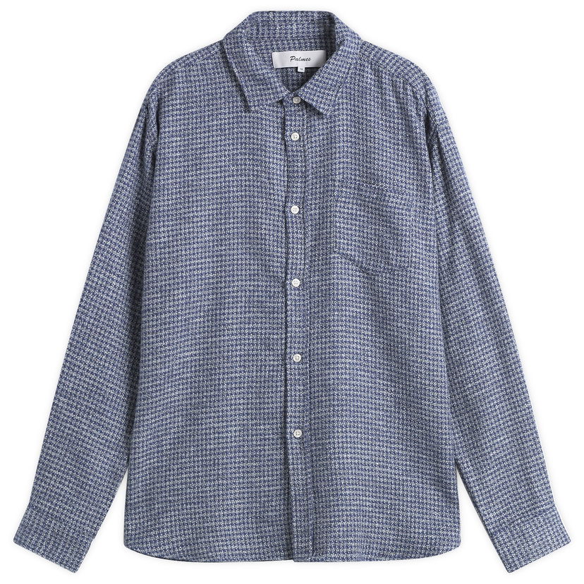 Skjorte Palmes Cotton Mouline Shirt Blå | P30-0037-677