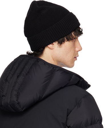 Beanie Moncler Moncler Logo Patch Beanie Sort | K10913B00022M1367, 2