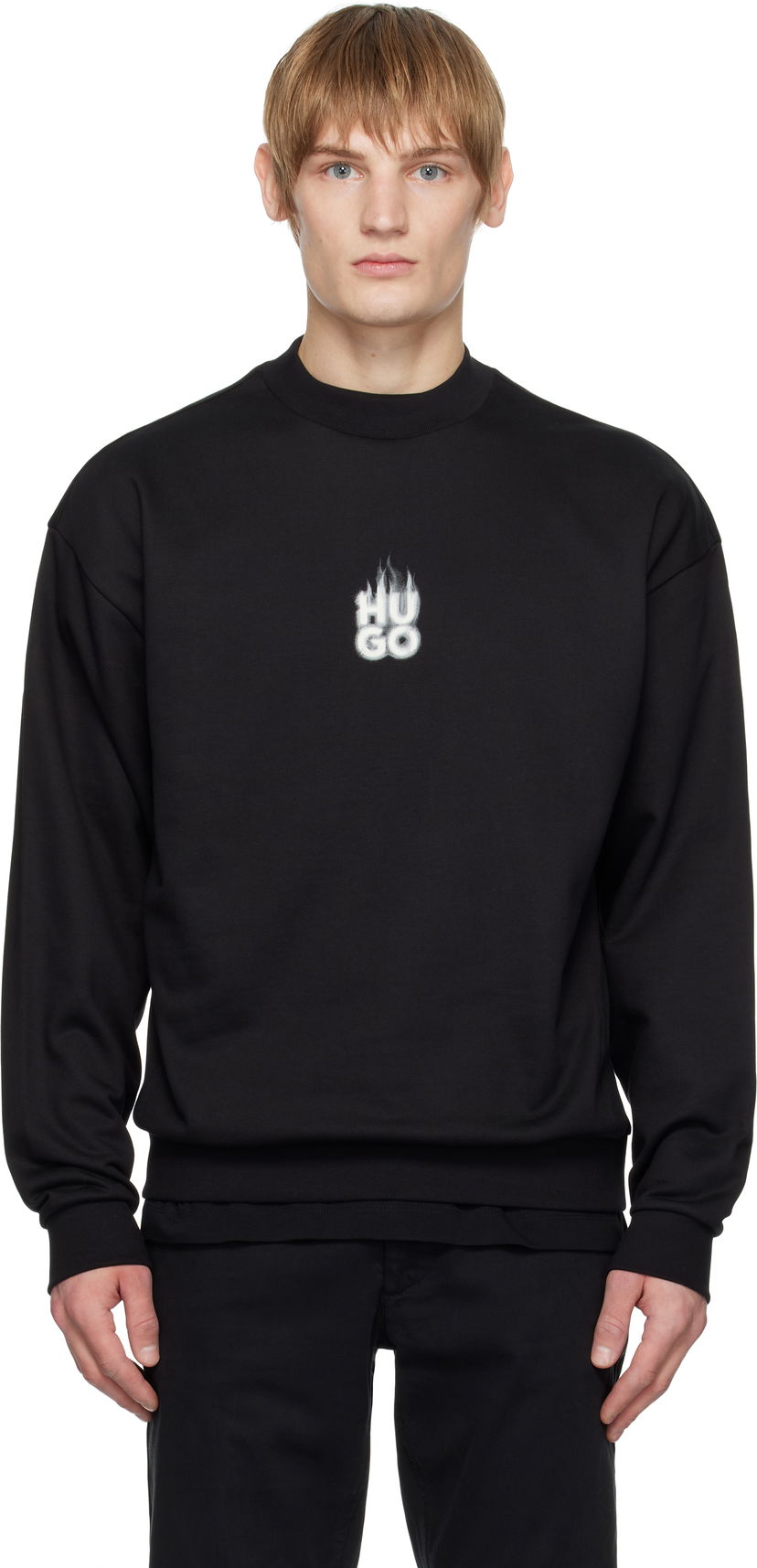 Sweatshirt BOSS Flame Logo Sweatshirt Sort | 50530427