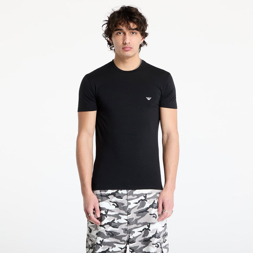 T-shirt Emporio Armani Knit Crew Neck T-Shirt Sort | 111971 4F526 00020