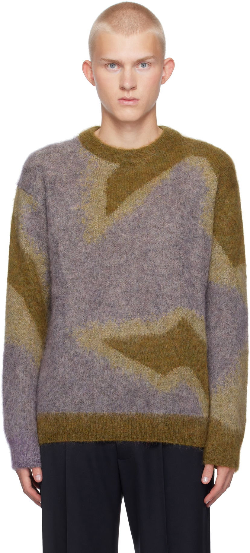 Sweater Paul Smith Paul Smith Photogram Leaves Mohair-Blend Sweater Flerfarvet | M1R-923Y-N02512-10