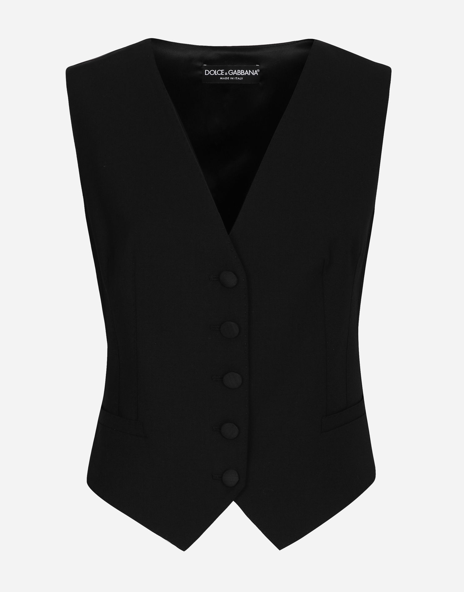 Vest Dolce & Gabbana Dolce & Gabbana Wool Twill Vest Sort | F79H5TFUBGCN0000, 0