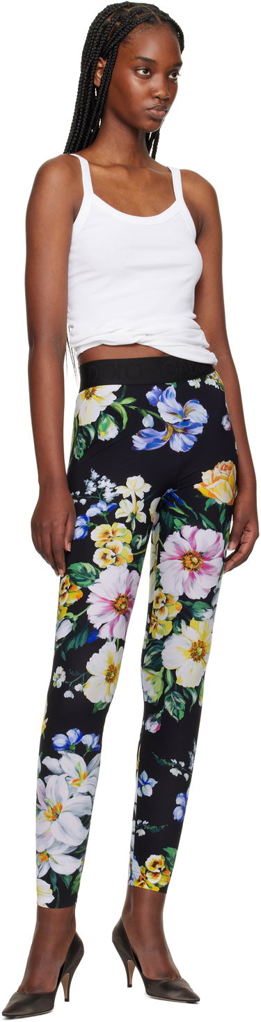 Leggings Dolce & Gabbana Dolce&Gabbana Floral Print Leggings Sort | FTB5TT FSG8L, 3