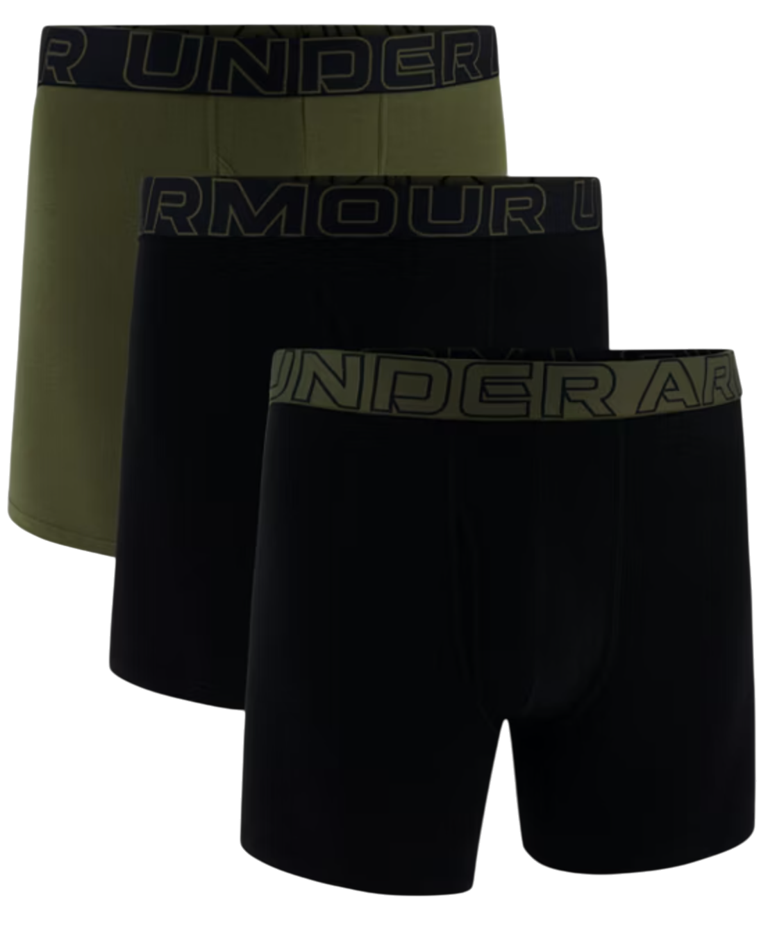 Boksere Under Armour Under Armour Solid 6in 3-Pack Boxer Shorts Grøn | 1383889-005, 0